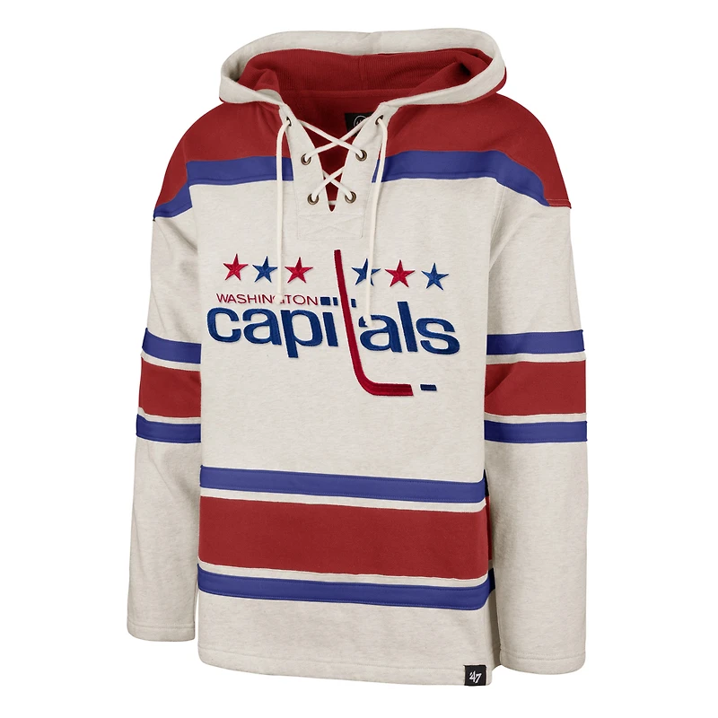 Chandail à capuchon lacets '47 Oatmeal Washington Capitals Rockaway pour hommes