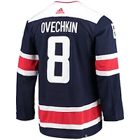 Maillot de joueur authentique Alexander Ovechkin bleu marine des Washington Capitals pour homme adidas Primegreen