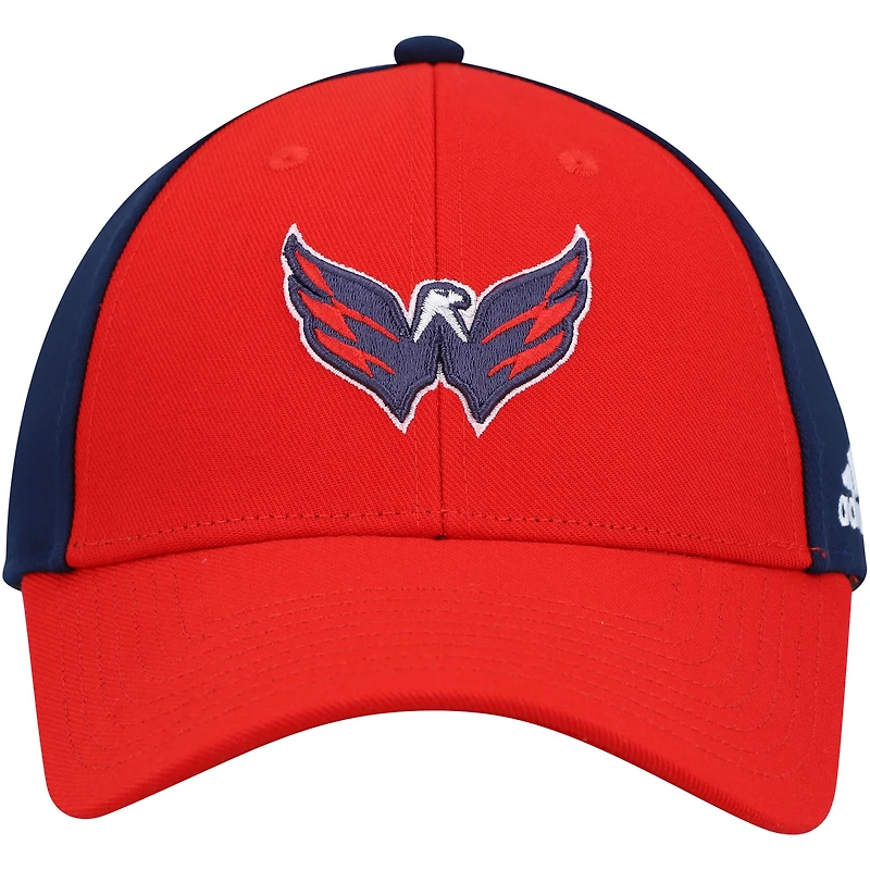 Casquette réglable adidas pour hommes, rouge/bleu marine, équipe des Capitals de Washington