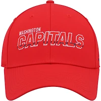 Casquette adidas rouge Washington Capitals Team Bar Flex pour hommes