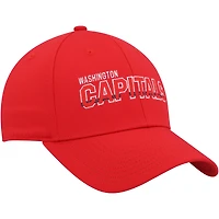 Casquette adidas rouge Washington Capitals Team Bar Flex pour hommes