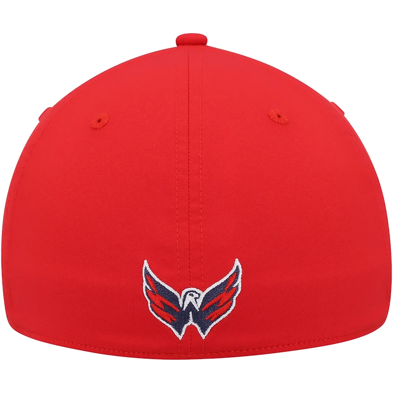 Casquette adidas rouge Washington Capitals Team Bar Flex pour hommes
