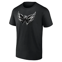 T-shirt noir pour homme avec logo glacé des Capitals de Washington