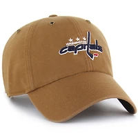 Men's Carhartt x '47 Brown Washington Capitals Clean Up Adjustable Hat