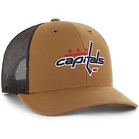 Casquette ajustable Carhartt x '47 Brown pour homme, motif Washington Capitals