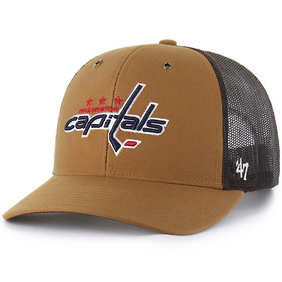 Casquette ajustable Carhartt x '47 Brown pour homme, motif Washington Capitals
