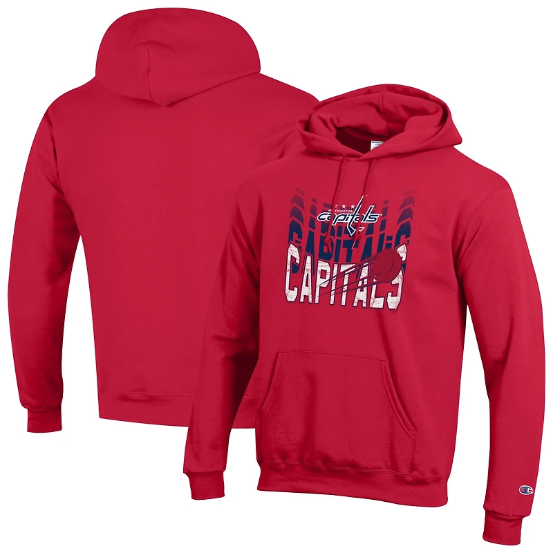Men's Champion Red Washington Capitals Powerblend Hoodie