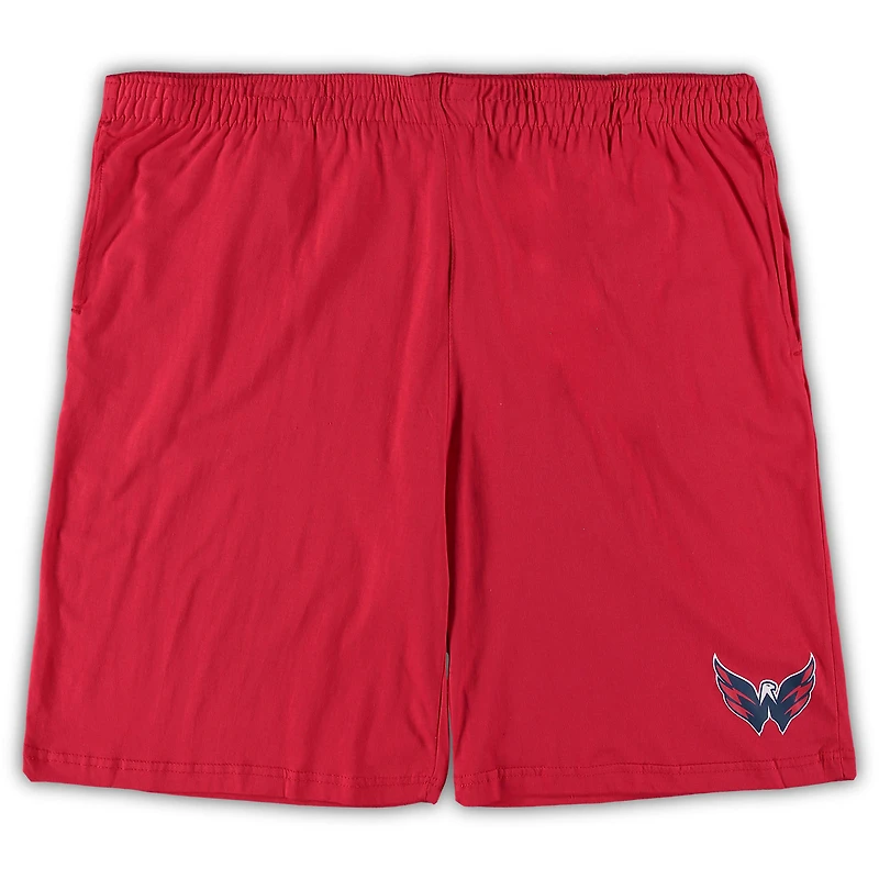 Men's Concepts Sport Red/Heathered Charcoal Washington Capitals Big & Tall T-Shirt Shorts Sleep Set