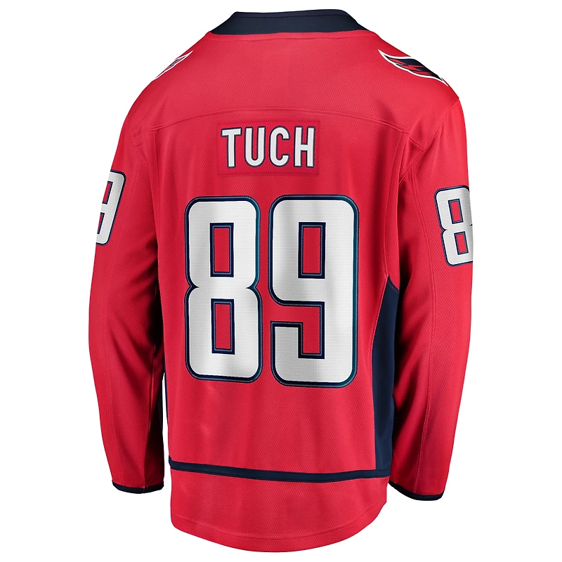 Maillot domicile rouge Alex Tuch des Capitals de Washington pour hommes (Fanatics).