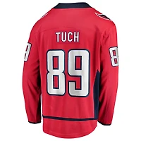 Maillot domicile rouge Alex Tuch des Capitals de Washington pour hommes (Fanatics).