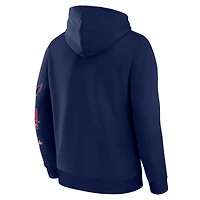 Men's Fanatics Alexander Ovechkin Athletic Navy Washington Capitals NHL All-Time Leading Goal Scorer Badges Pullover Hoodie