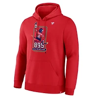 Men's Fanatics Alexander Ovechkin Athletic Red Washington Capitals NHL All-Time Leading Goal Scorer 895 Logo Pullover Hoodie