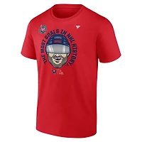T-shirt caricatural pour homme Alexander Ovechkin Athletic Red des Capitals de Washington, meilleur buteur tous les temps la LNH