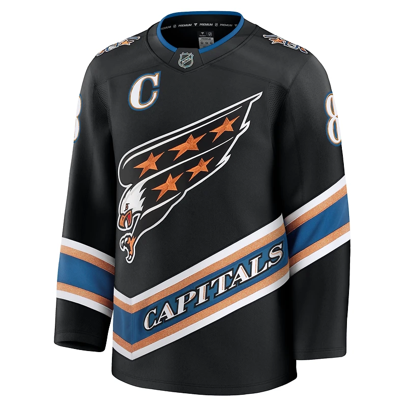 Men's Fanatics Alexander Ovechkin Black Washington Capitals Alternate 50th Anniversary Premium Jersey