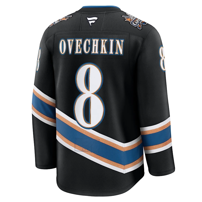 Men's Fanatics Alexander Ovechkin Black Washington Capitals Alternate 50th Anniversary Premium Jersey