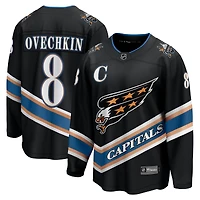 Maillot de joueur alternatif Premier Breakaway 50e anniversaire des Washington Capitals Alexander Ovechkin pour hommes Fanatics noir