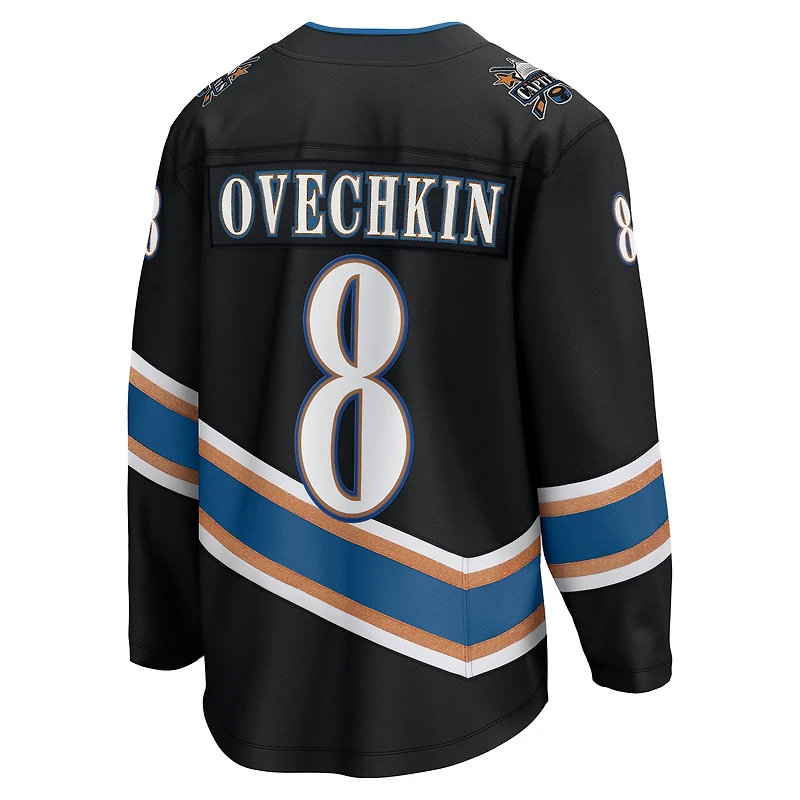 Maillot de joueur alternatif Premier Breakaway 50e anniversaire des Washington Capitals Alexander Ovechkin pour hommes Fanatics noir