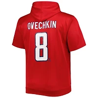 Men's Fanatics Alexander Ovechkin Red Washington Capitals Big & Tall Captain Patch Name Number Pullover Hoodie
