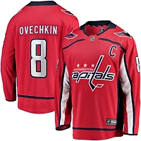 Fanatics Alexander Ovechkin pour hommes, maillot rouge Captain Patch Home Breakaway des Capitals de Washington