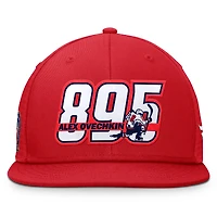 Casquette snapback rouge Alexander Ovechkin, meilleur buteur de tous les temps des Capitals de Washington, fanatiques pour hommes de la LNH