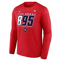T-shirt à manches longues Fanatics pour homme Alexander Ovechkin, meilleur buteur de tous les temps la LNH des Capitals Washington, The Great 895