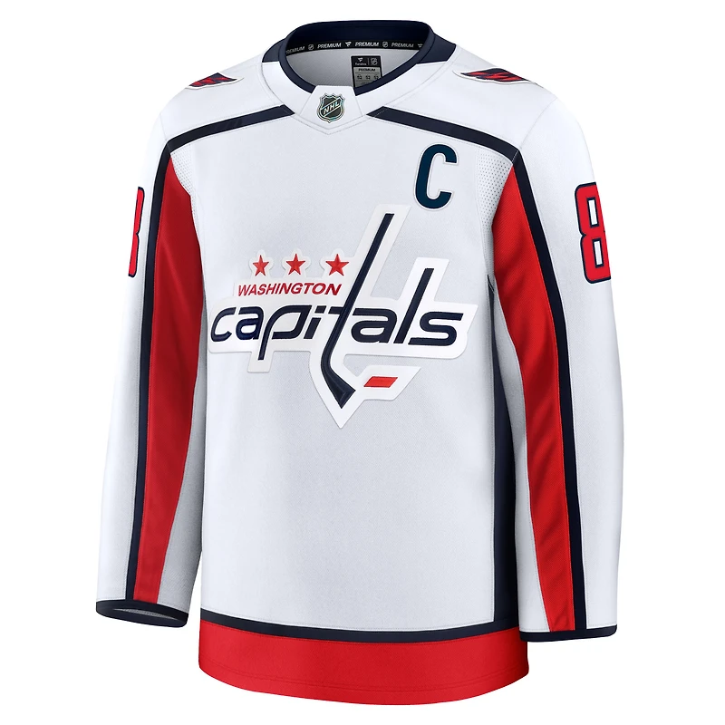Maillot premium extérieur blanc Alexander Ovechkin des Capitals de Washington pour homme (Fanatics)