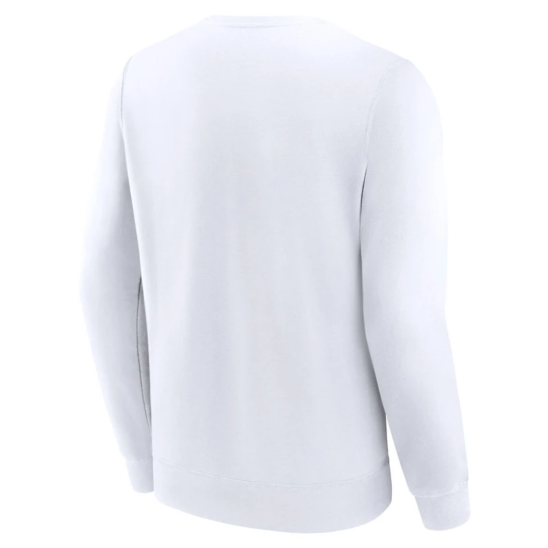 Men's Fanatics Alexander Ovechkin White Washington Capitals NHL All-Time Leading Goal Scorer The Great 895 Fleece Pullover Sweatshirt