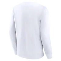 Men's Fanatics Alexander Ovechkin White Washington Capitals NHL All-Time Leading Goal Scorer The Great 895 Fleece Pullover Sweatshirt