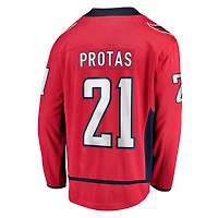 Maillot d'évasion à domicile Fanatics Aliaksei Protas rouge des Capitals de Washington pour hommes