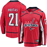Maillot d'évasion à domicile Fanatics Aliaksei Protas rouge des Capitals de Washington pour hommes
