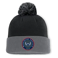 Bonnet en tricot à revers et pompon Aspyn des Capitals de Washington pour homme, noir, Fanatics