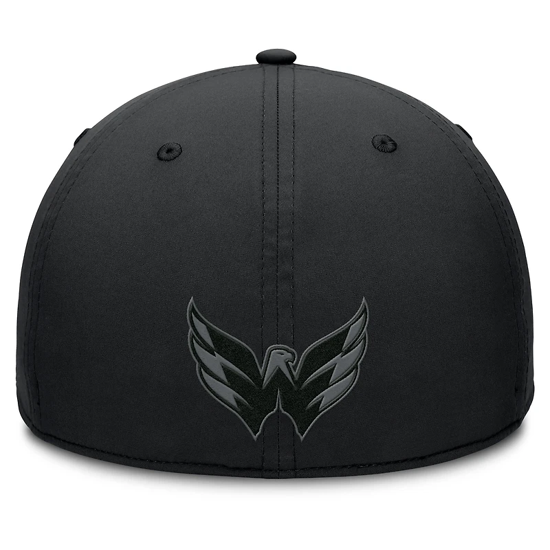 Casquette Fanatics noire authentique pour homme des Washington Capitals, équipe de route professionnelle, code Flex