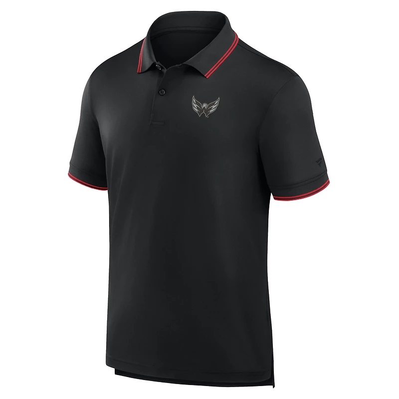 Men's Fanatics Black Washington Capitals Front Office Move Mono Polo