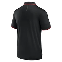 Polo noir Fanatics pour homme avec logo Front Office Move des Washington Capitals