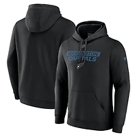 Sweat à capuche Fanatics noir pour homme avec logo Prime Alt des Capitals de Washington