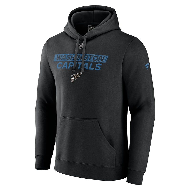 Men's Fanatics Black Washington Capitals Prime Alt Logo Pullover Hoodie