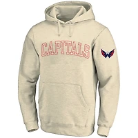 Sweat à capuche Fanatics Cream Washington Capitals pour homme, grandes tailles.