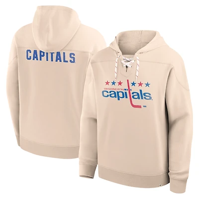 Sweat à capuche vintage pour homme Fanatics Cream Washington Capitals