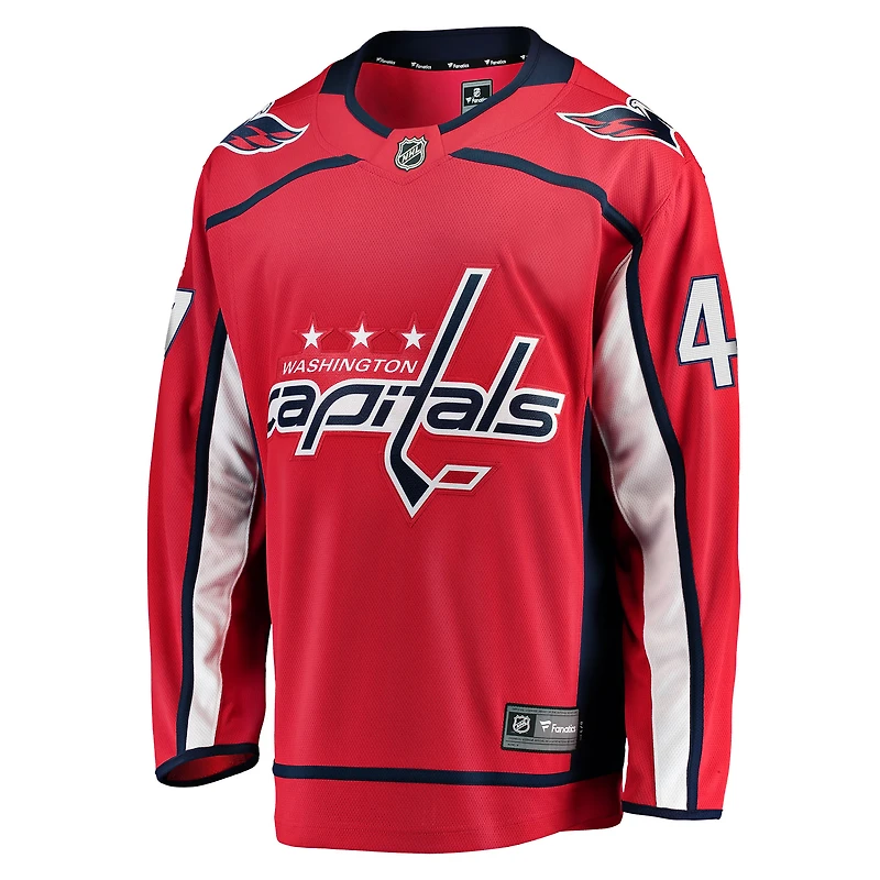Maillot rouge à domicile des Capitals de Washington, Declan Chisholm, Fanatics pour hommes