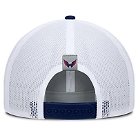 Casquette ajustable Fanatics gris/bleu marine pour homme des Capitals de Washington