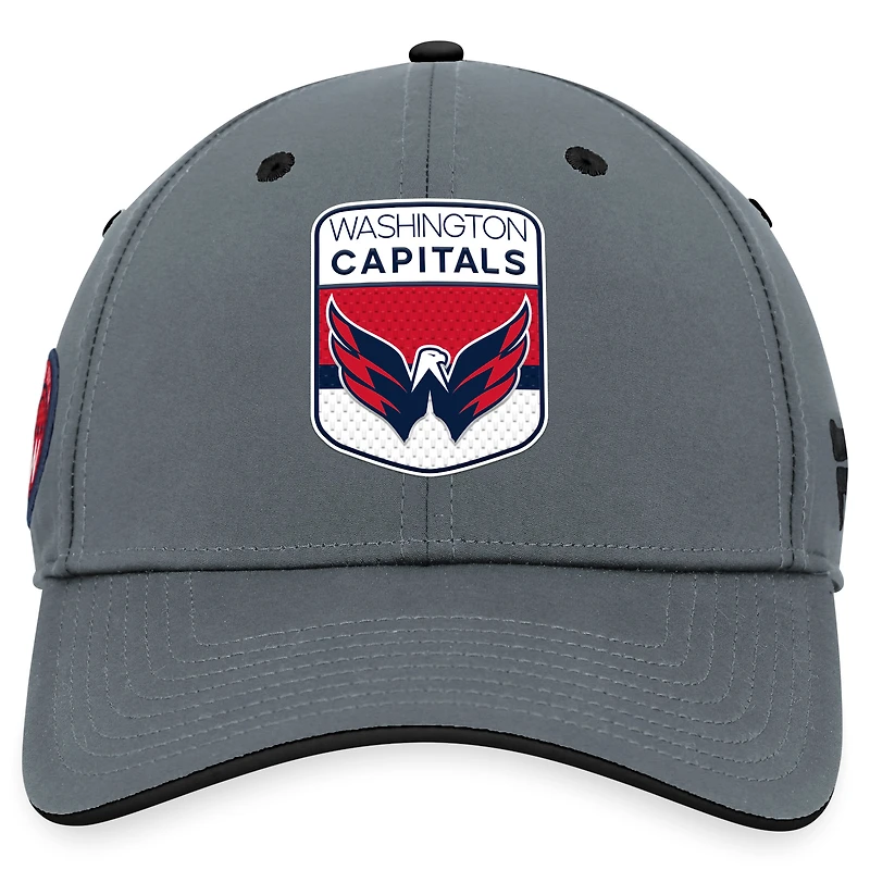 Men's Fanatics  Gray Washington Capitals Authentic Pro Home Ice Flex Hat