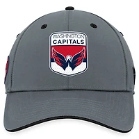 Men's Fanatics  Gray Washington Capitals Authentic Pro Home Ice Flex Hat