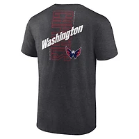 Men's Fanatics Heather Charcoal Washington Capitals Backbone T-Shirt