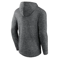 T-shirt à capuche empilé manches longues Fanatics Heather Charcoal pour hommes des Capitals de Washington