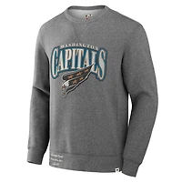 Sweat-shirt en polaire légendaire pour homme Fanatics Heather Grey Washington Capitals Decades Collection