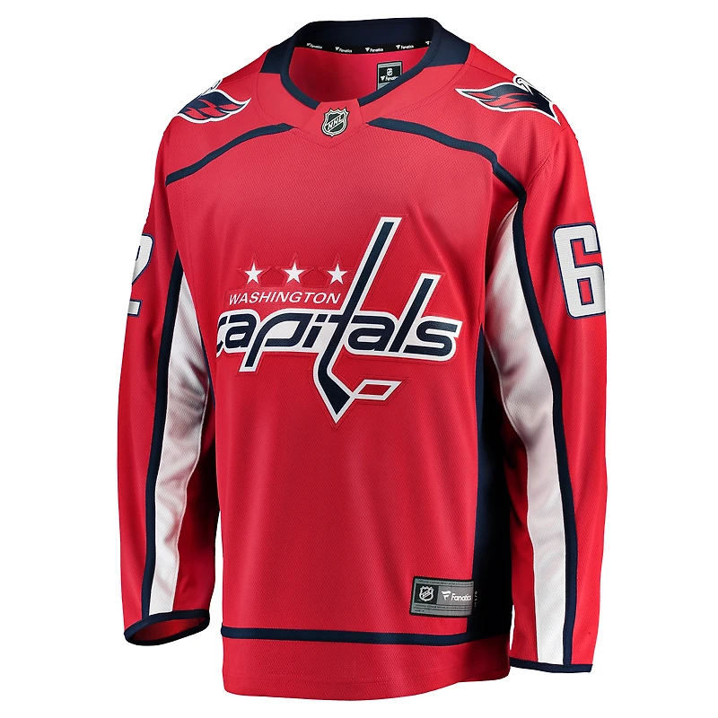 Maillot domicile rouge Ilya Protas des Capitals de Washington pour homme (Fanatics).