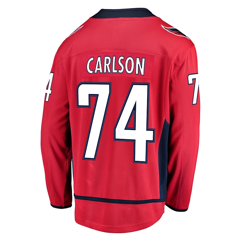 Men's Fanatics John Carlson Red Washington Capitals Home Breakaway Player