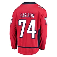 Men's Fanatics John Carlson Red Washington Capitals Home Breakaway Player - Jersey
