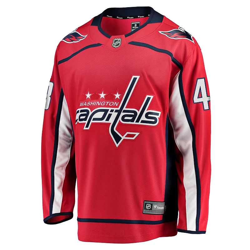 Men's Fanatics Logan Thompson Red Washington Capitals Home Premier Breakaway Player Jersey
