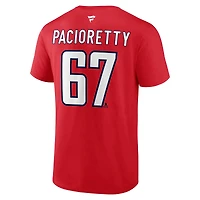 T-shirt rouge avec nom et numéro Fanatics Max Pacioretty des Capitals de Washington pour hommes